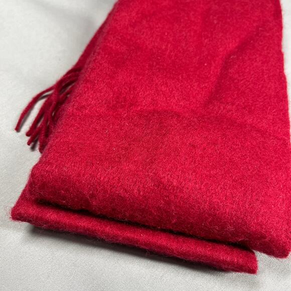 Barbour Red Lambswool Scarf New with tags & Hanger Great Luxury Gift Old Money - Picture 11 of 11